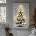 wanddecoratie kerstboom fluweel led xl