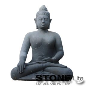 groothandel lavasteen tuinbeelden - boeddha zittend 100 cm
